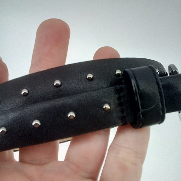 Genuine Leather Talbots Divot Black Belt Large - Picture 3 of 8